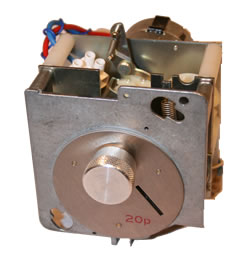 COMPLETE DRYER COIN MECHANISM (round face) accepts VARIOUS coins