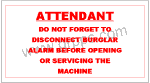 0824 ATTENDANT DISCONNECT ALARM