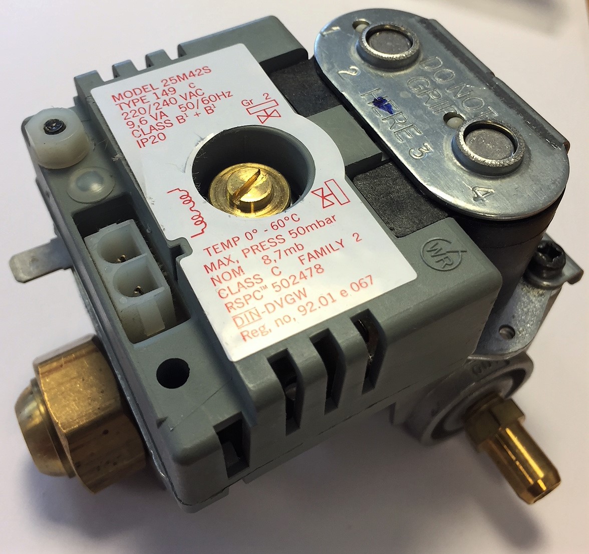 502478P  GAS VALVE 240v 50hz